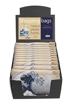 Eco bags, Hokusai, Den store bølge,  Borddisplay med 12 stk. TEMA-produkt. 