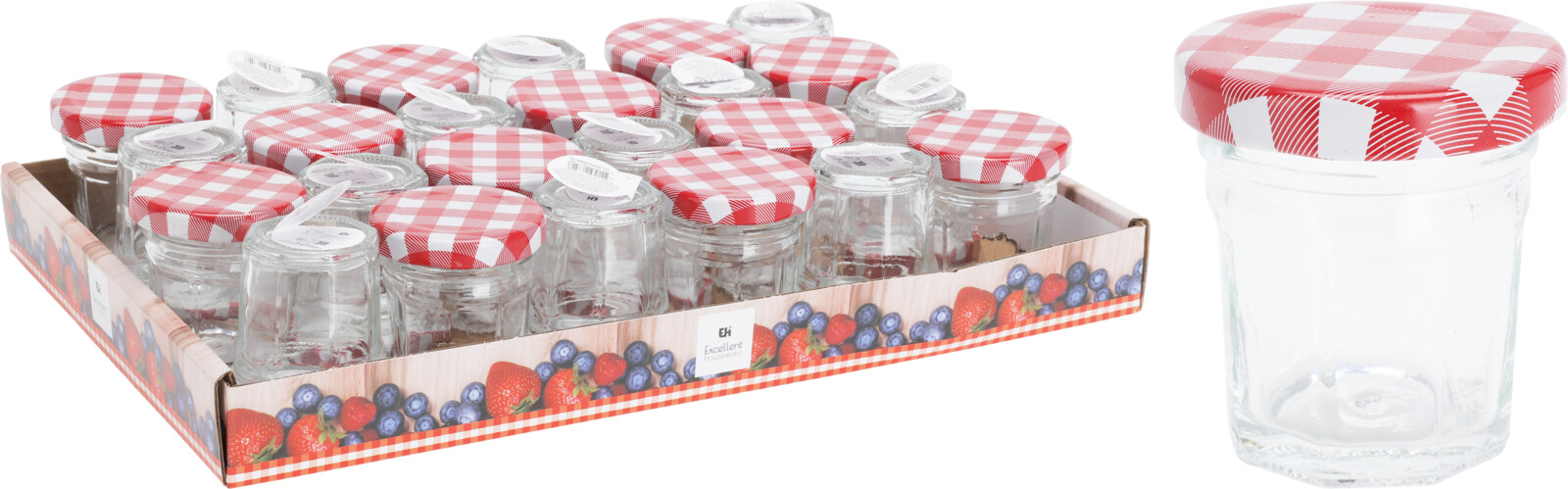 Glasburk med metallock 45ml