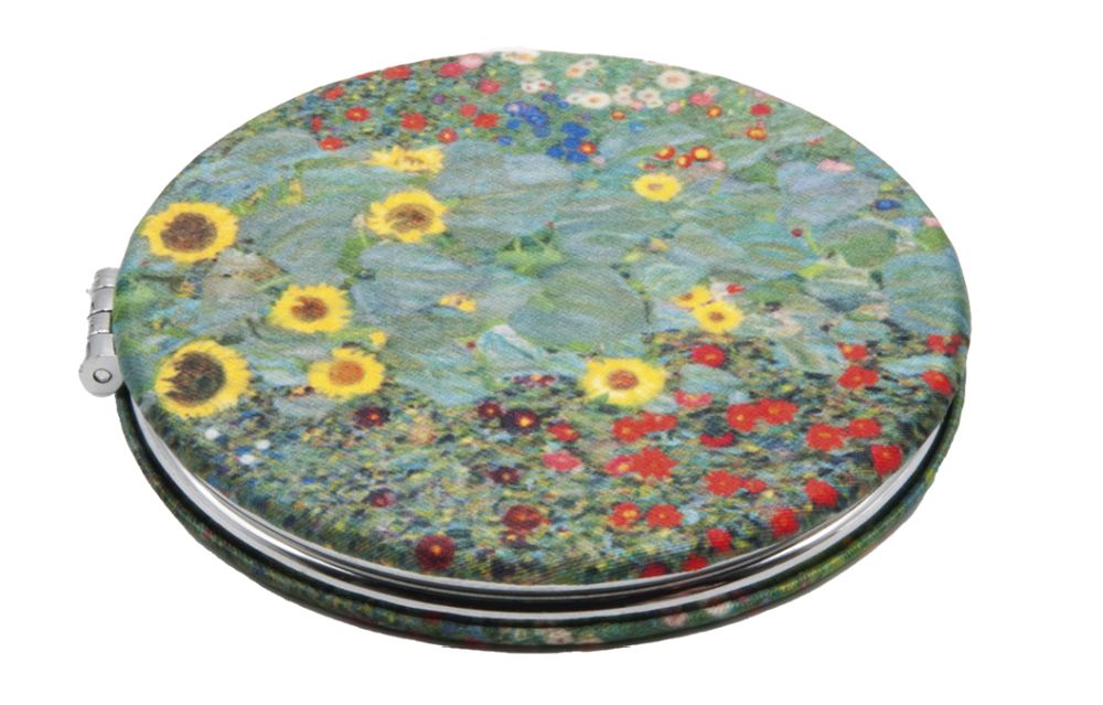 Rund fickspegel, tygklädd, Gustav Klimt, Bordsdisplay med 48 st. TEMA-produkt - 3