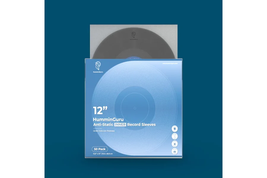 HumminGuru 12" antistatiska inner (Standard) skivfodral (50-pack) - 2