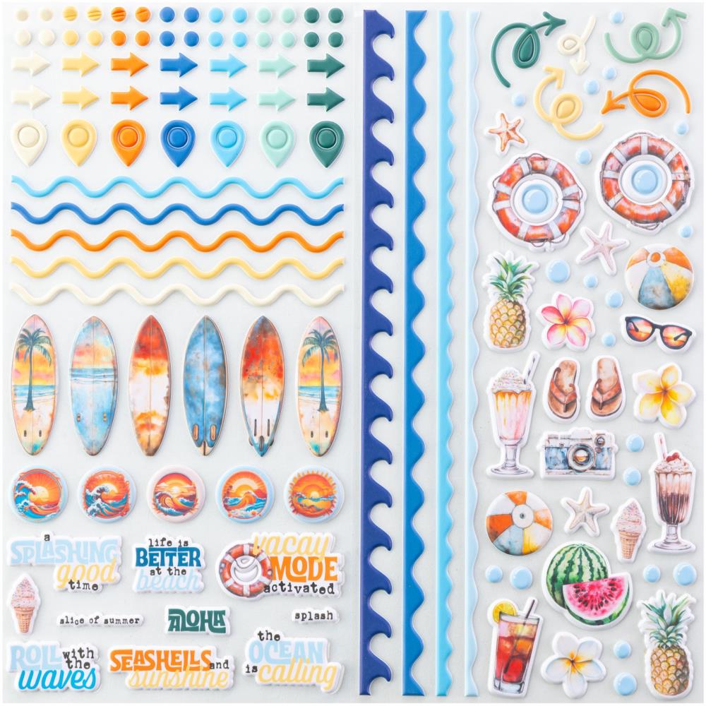 49 And Market - Puffy Stickers - Beach Vibes - 2