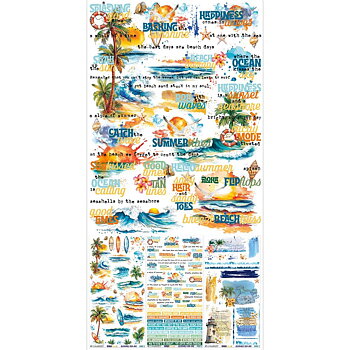 49 And Market - Rub-On Transfer Set 6x12 - Beach Vibes