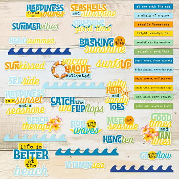 49 And Market - Chipboard Set - Beach Vibes
