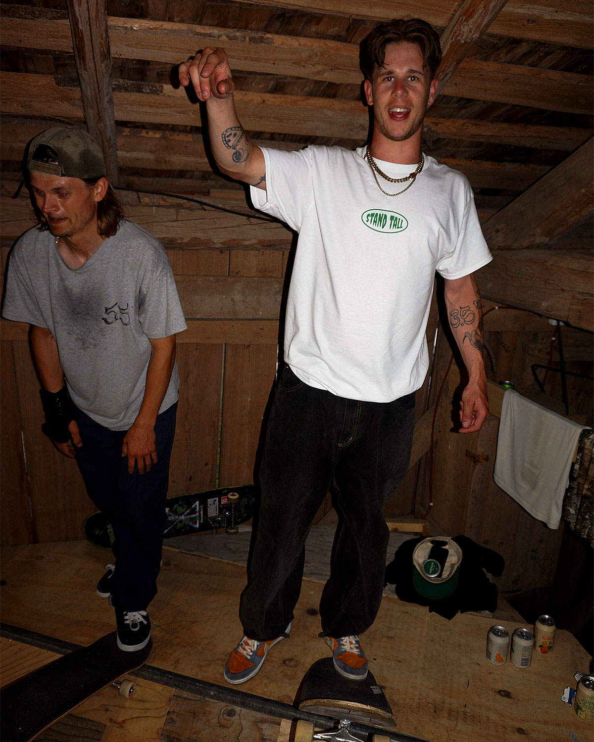 Stand Tall T-Shirt - Fisheye Green White - 5