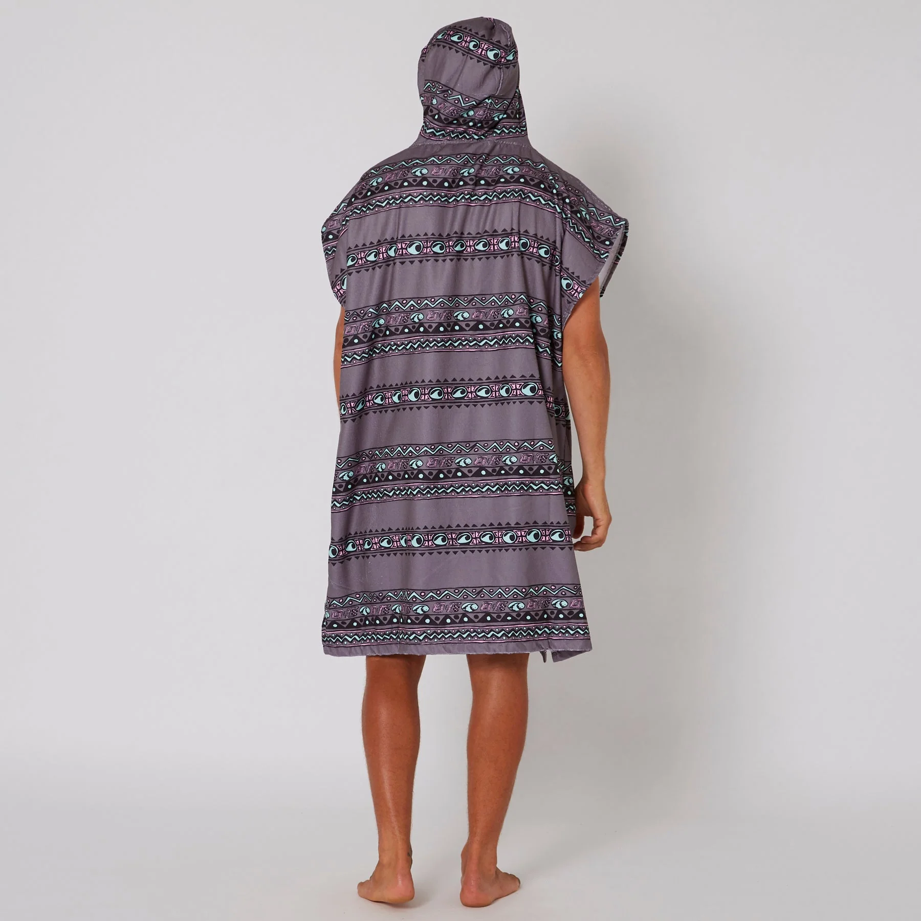 Ocean & Earth Digital Hooded Poncho Charcoal - 4