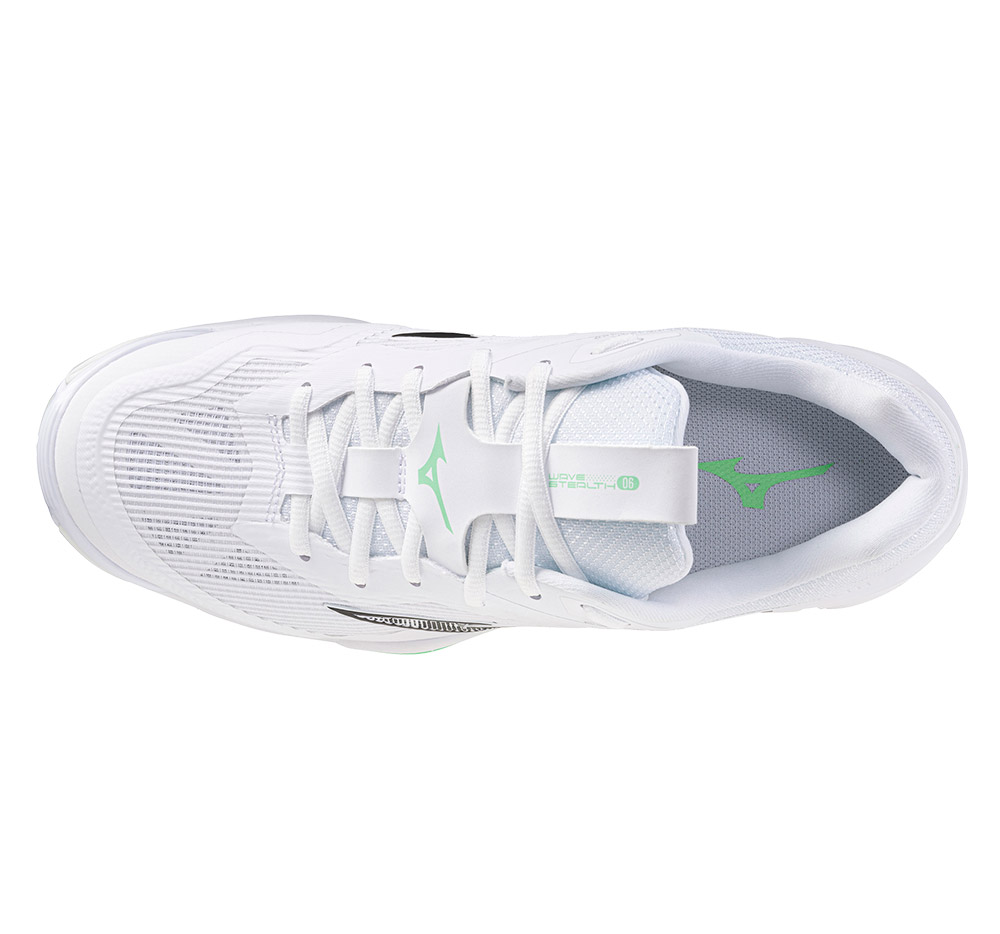 Mizuno Wave Stealth 6 white/black/frozen emerald - 2