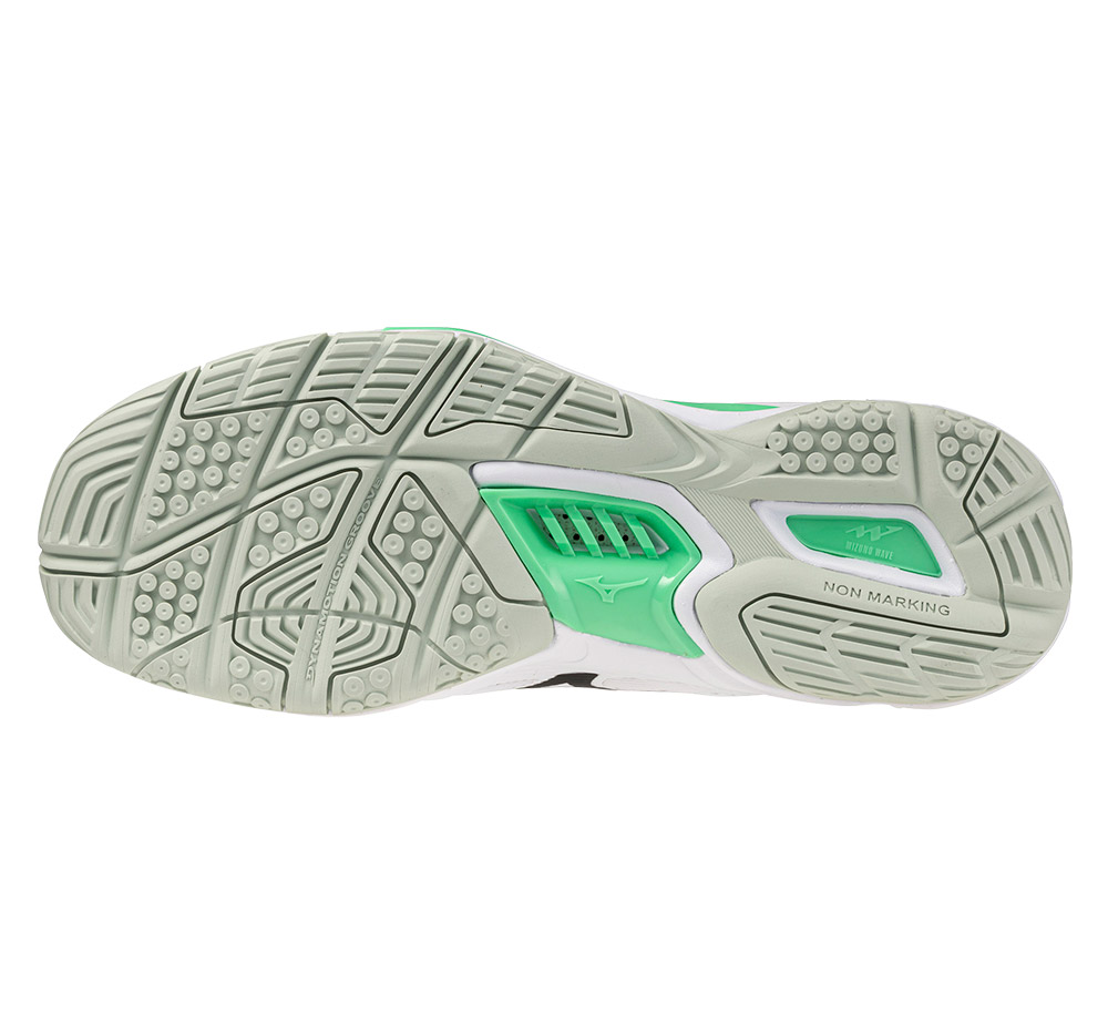 Mizuno Wave Stealth 6 white/black/frozen emerald - 3