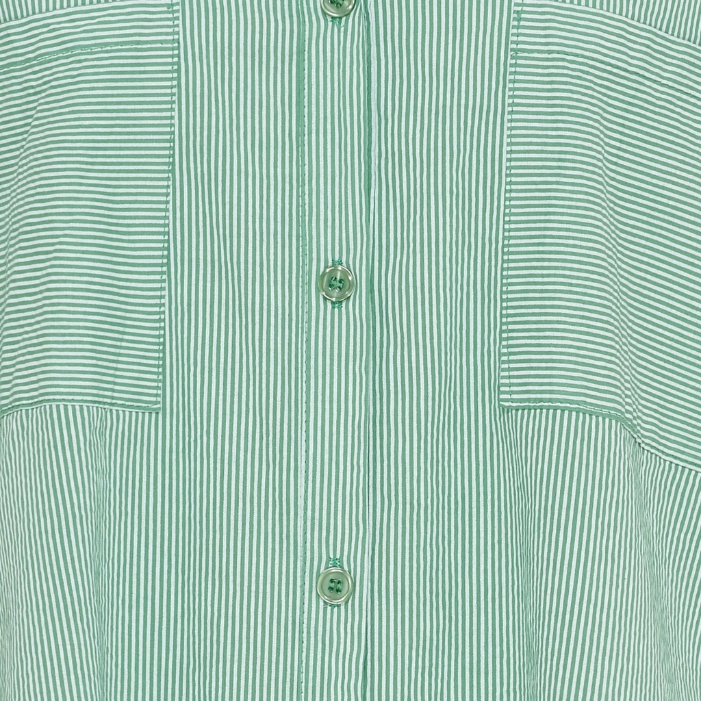 Linn Stripe Shirt | bottega green - 3