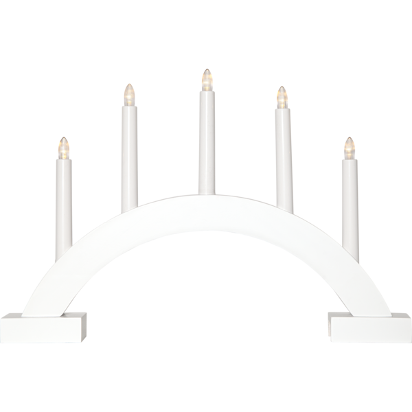 Batteridrevet lysestage Abbe White Arch Star trading - 4
