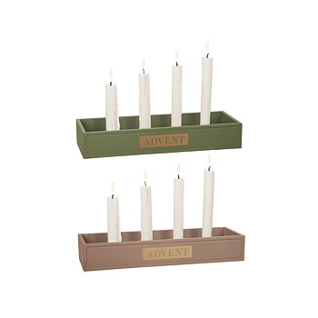 Adventsljusstake Advent Trä Grön/Beige Different Design