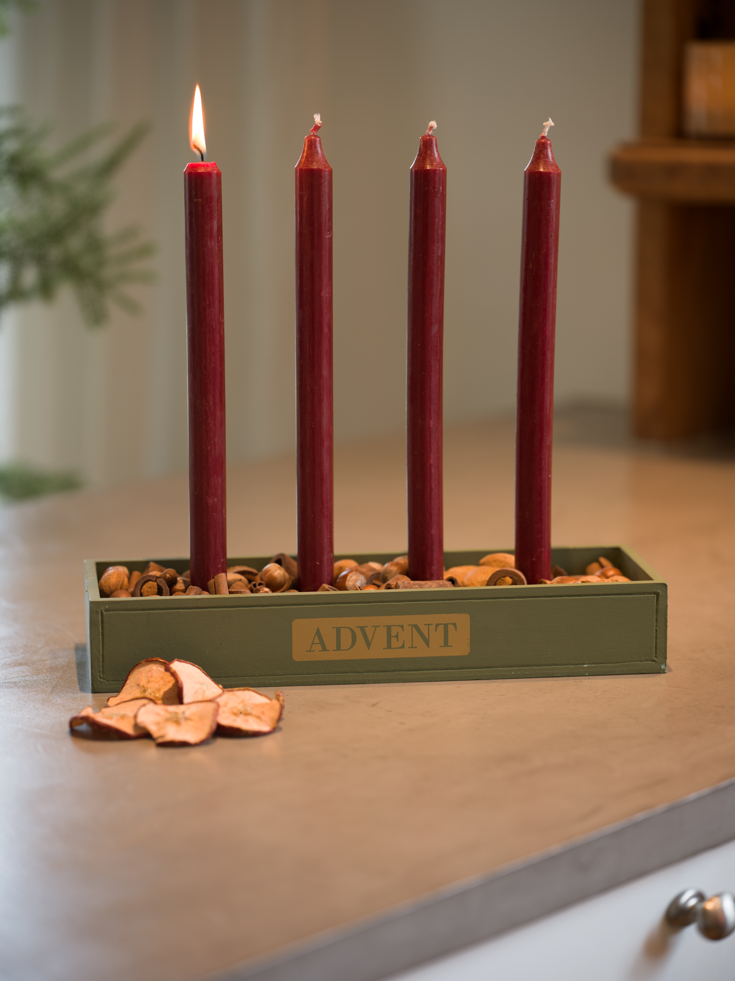Adventsstage Advent Wood Grøn/Beige Forskelligt design - 3