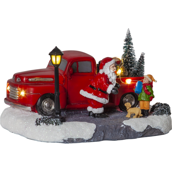 Batteridriven Juldekoration Lastbil Tomte Barn Star Trading - 4