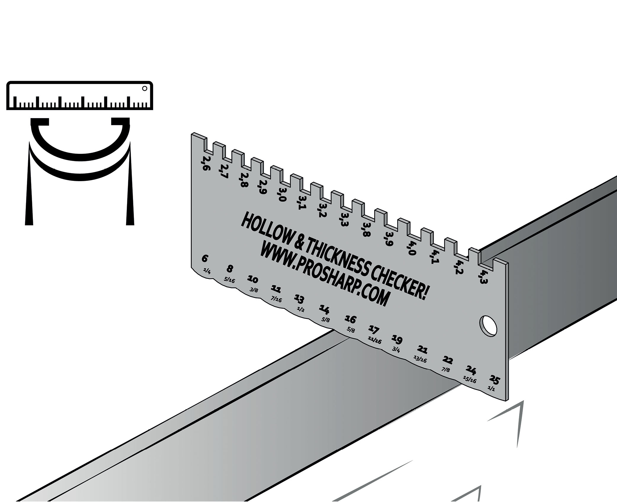 Prosharp Hollow And Blade Thickness Chec - 3