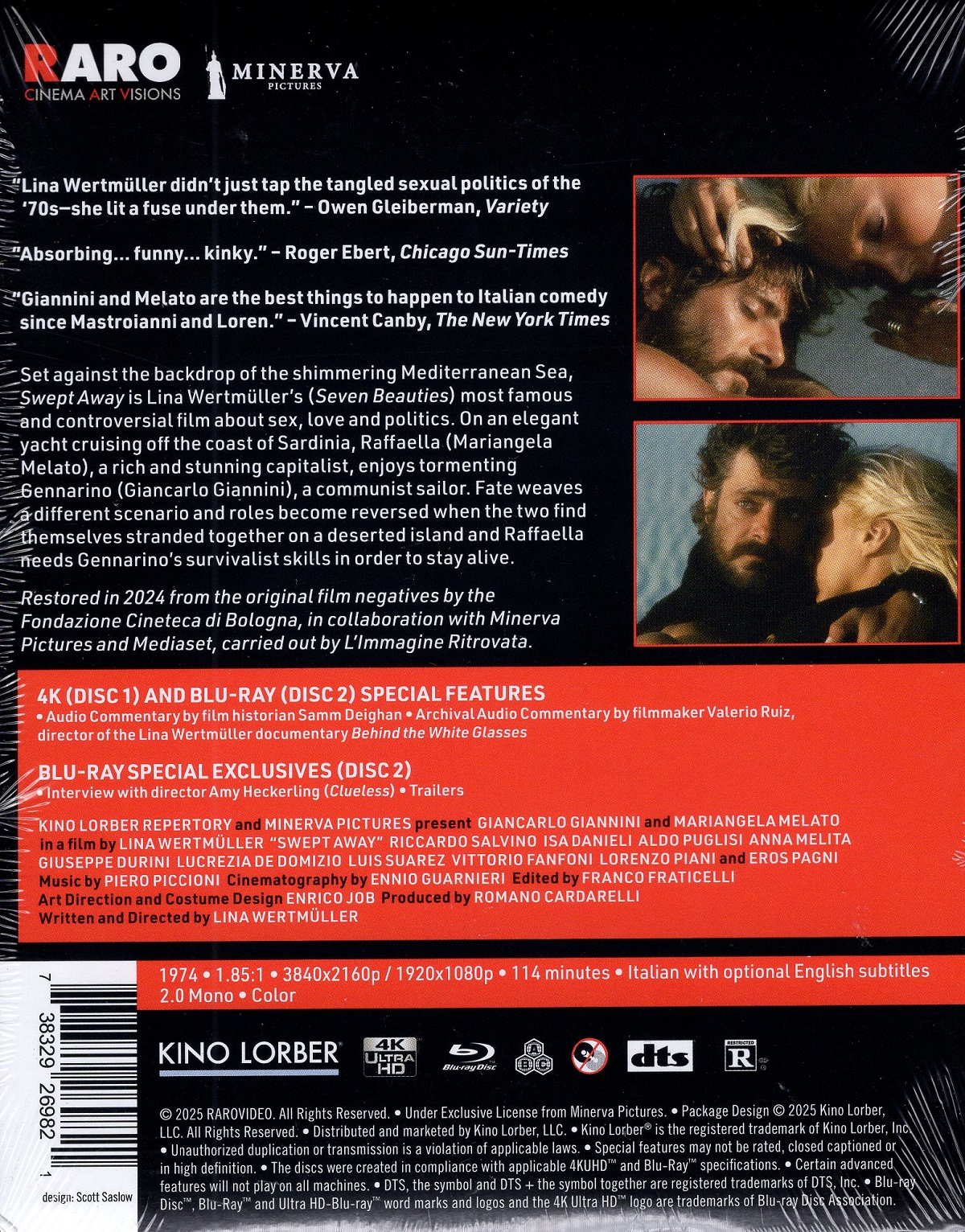 Swept Away (1974) (ej svensk text) (4K Ultra HD + Blu-ray) - 2