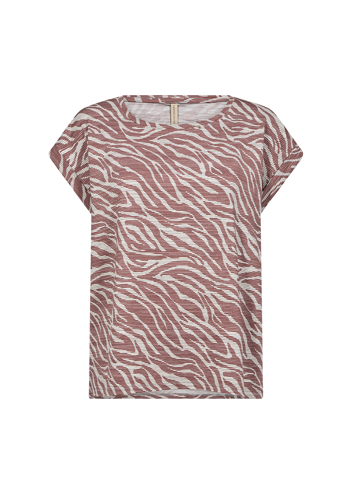  SC-GALINA 60 T-shirt Rostfärgad Zebramönstrad T-Shirt - 5