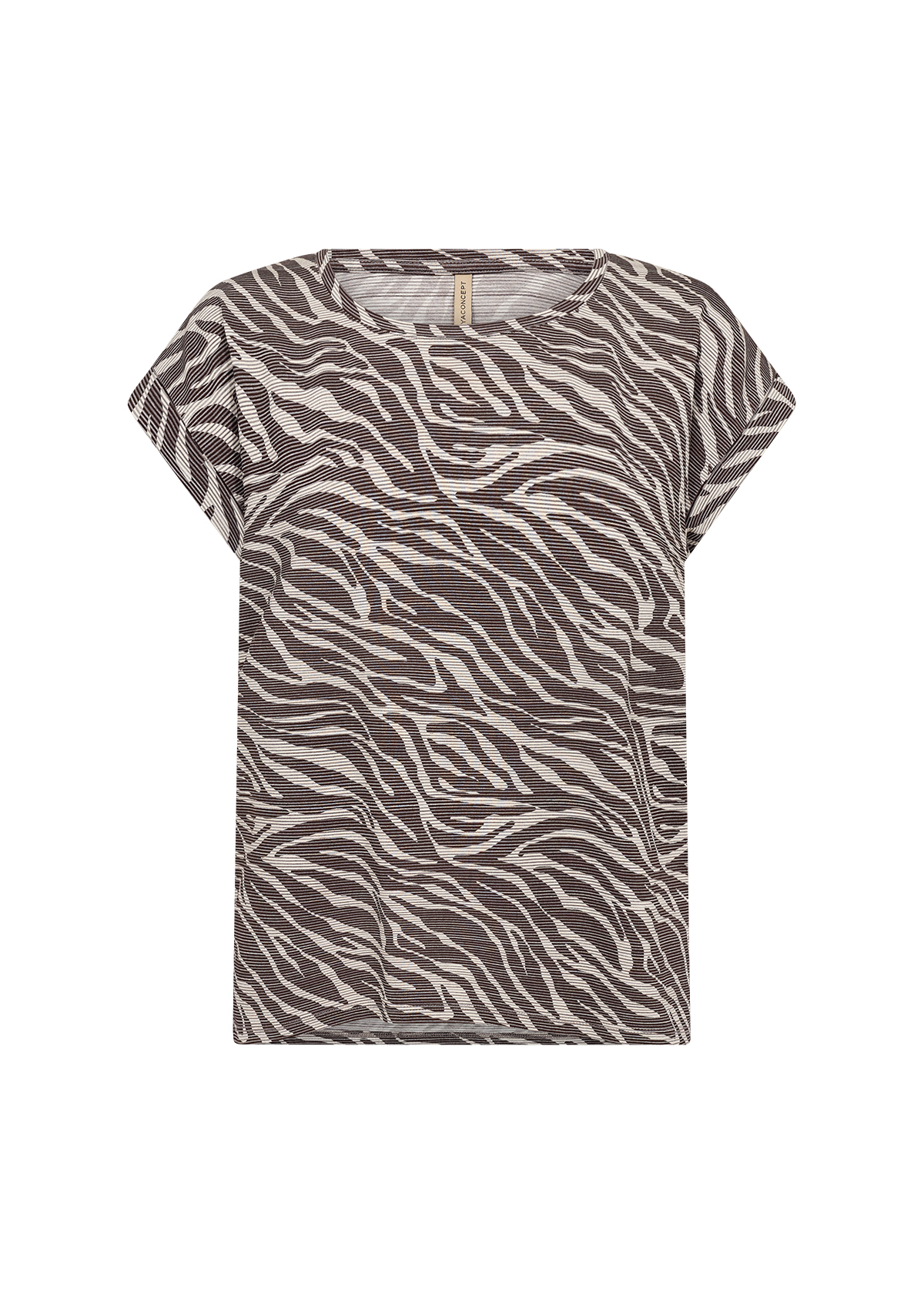  SC-GALINA 60 T-shirt Brun Zebramönstrad T-Shirt - 4