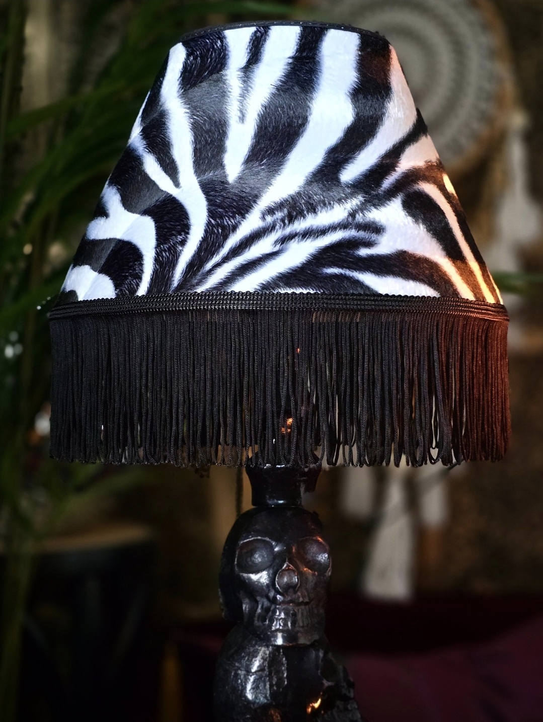 Lampskärm Frans 25 - Classic Zebra Svart/Vit