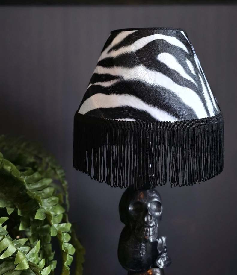 Lampskärm Frans 22 - Classic Zebra Svart/vit