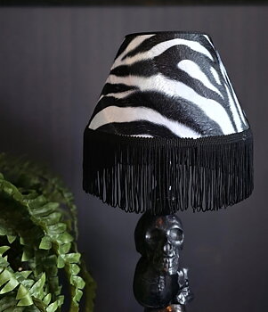 Lampskärm Frans 22 - Classic Zebra Svart/vit