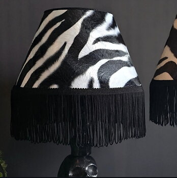 Lampskärm Frans 22 - Classic Zebra Svart/vit