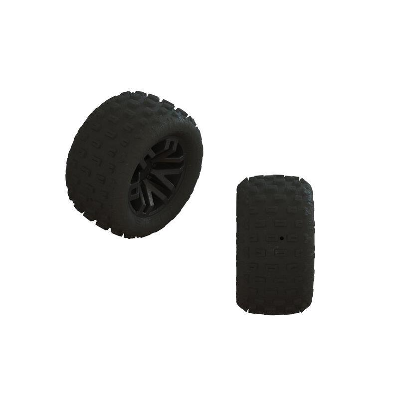 ARRMA dBoots FORTRESS Tire Set Glued (Black) (2 Pairs)