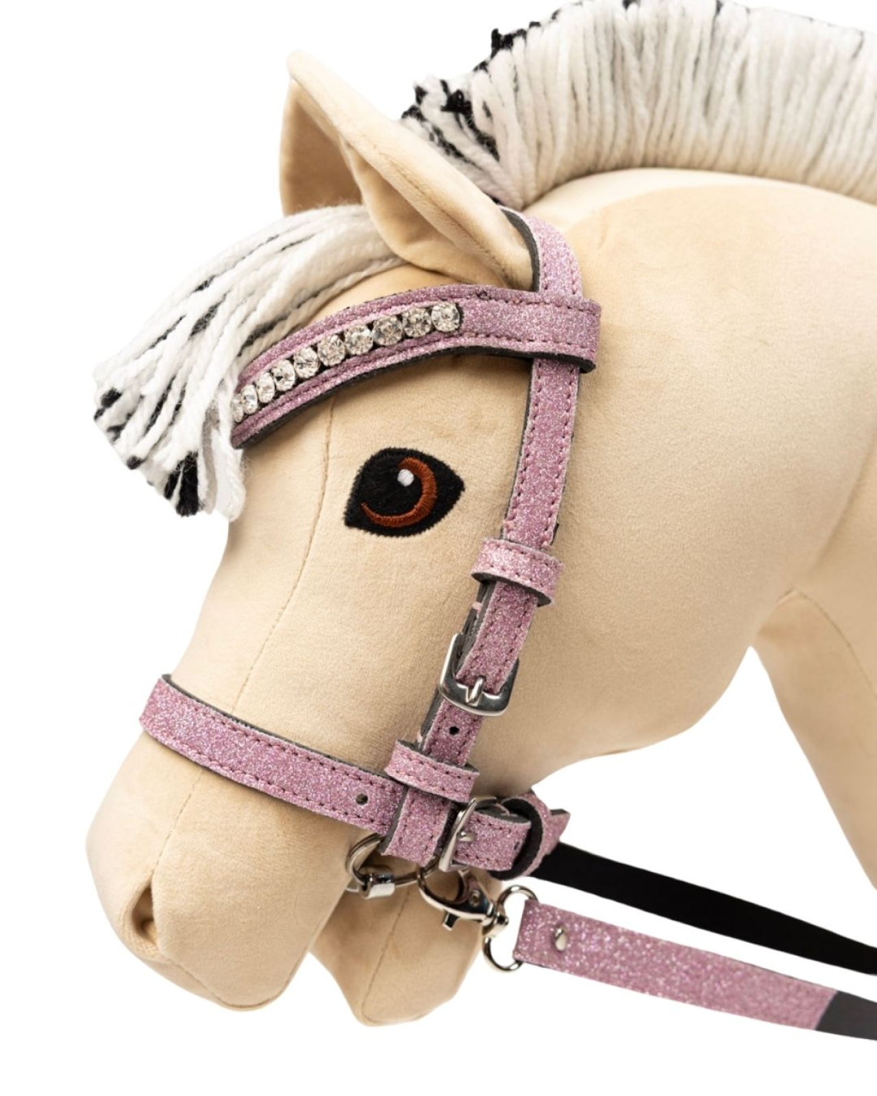 Kjepphest hodelag med diamanter rosa - 2