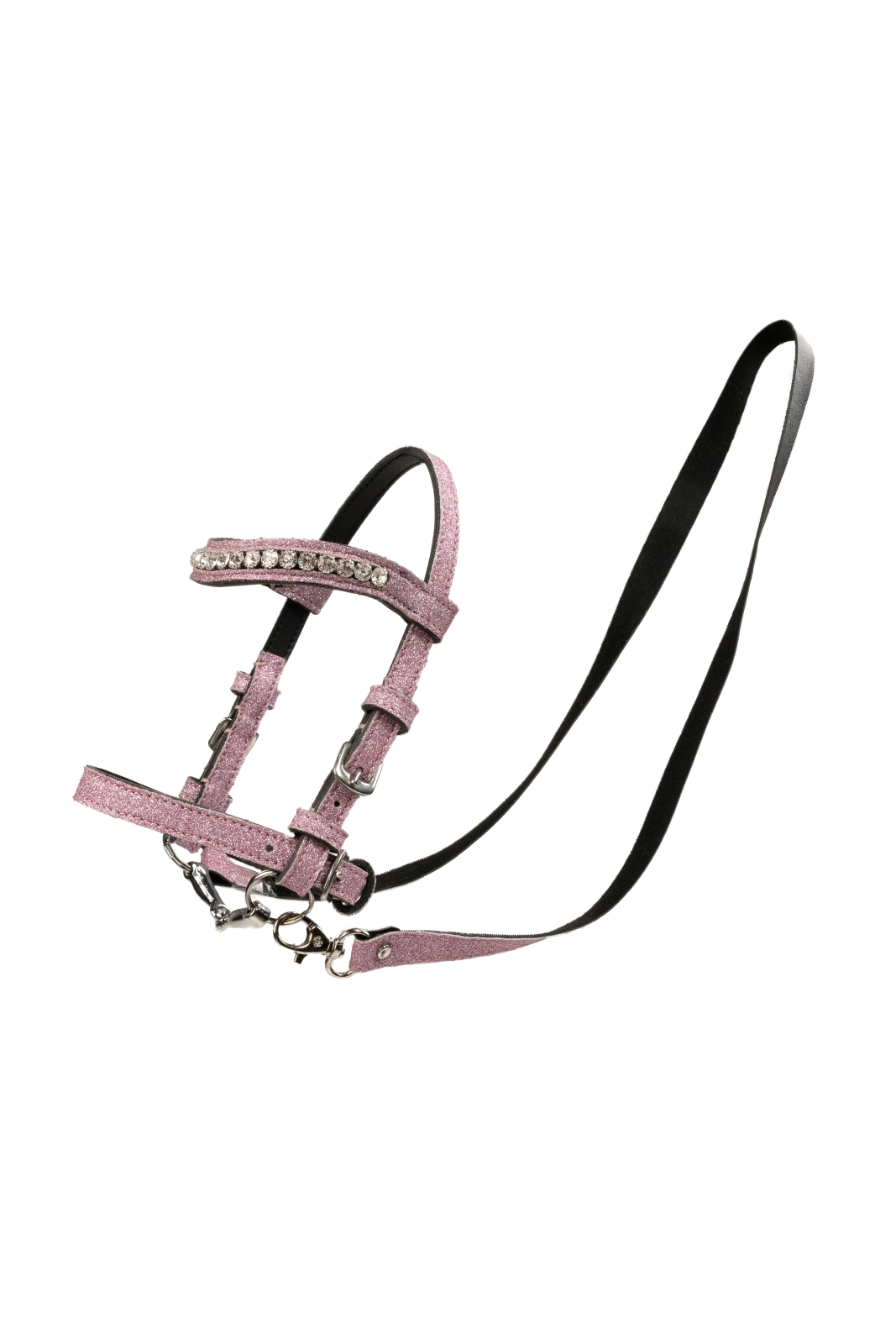 Kjepphest hodelag med diamanter rosa