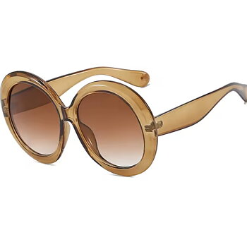 solglasögon 70s oversized bruna