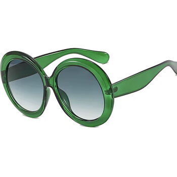 solglasögon 70s oversized gröna