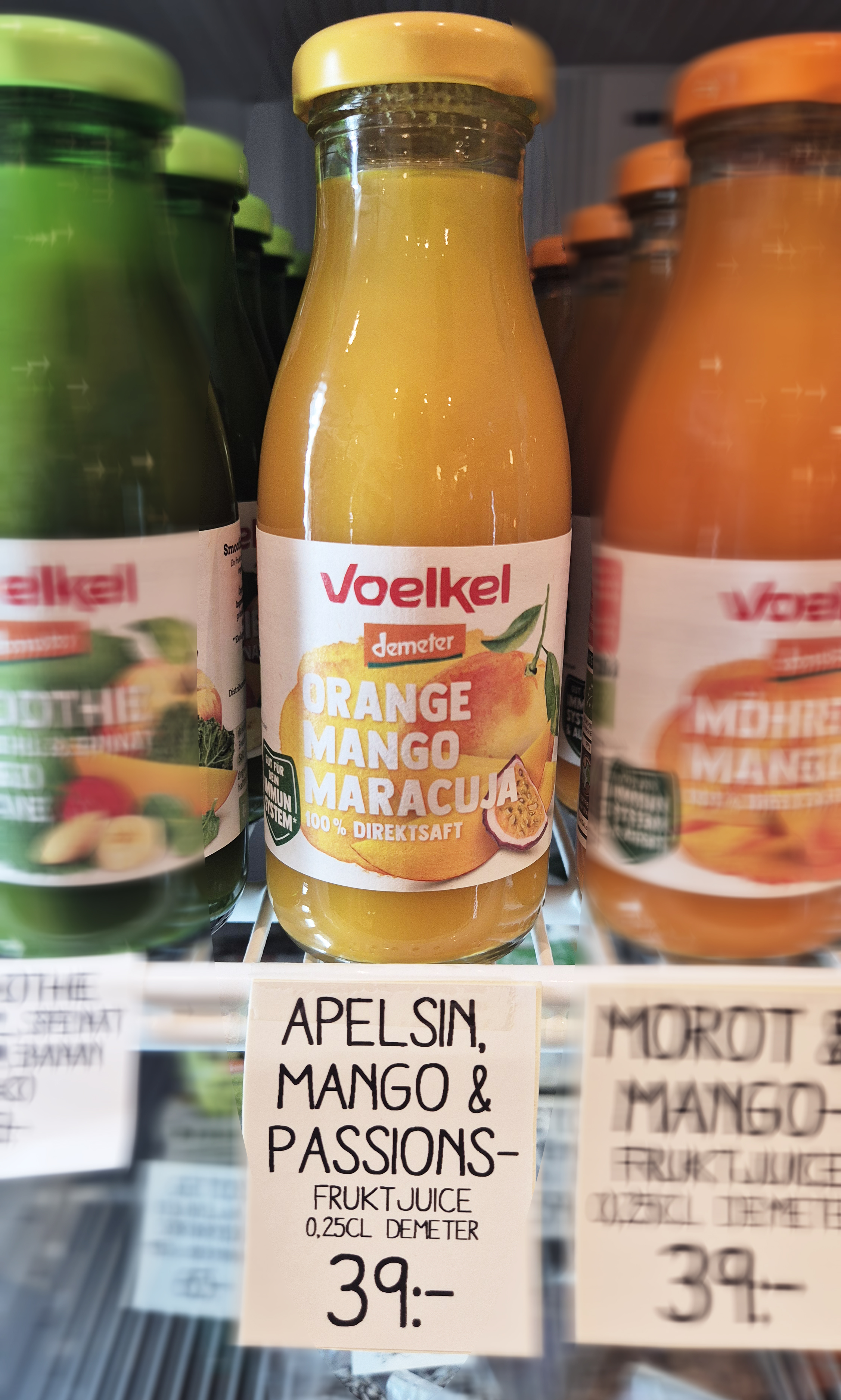 Mango, Apelsin & Passionsfruktjuice 0,25cl Demeter