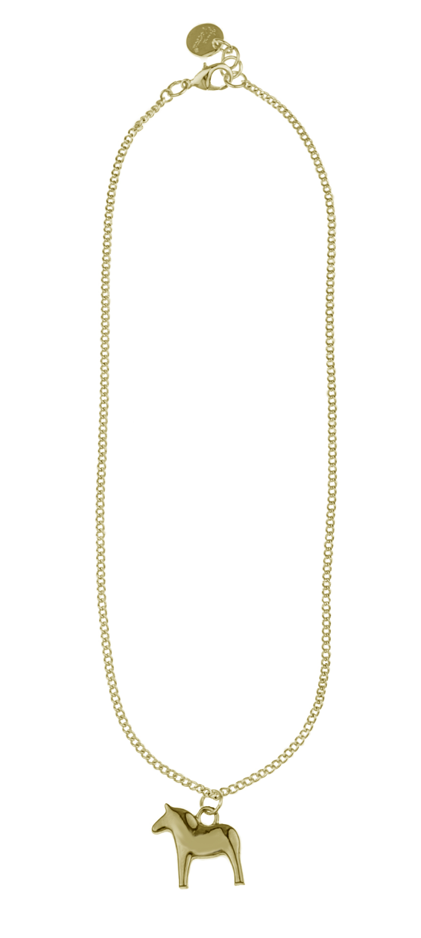 Halsband dalahäst 42 cm guld - 2