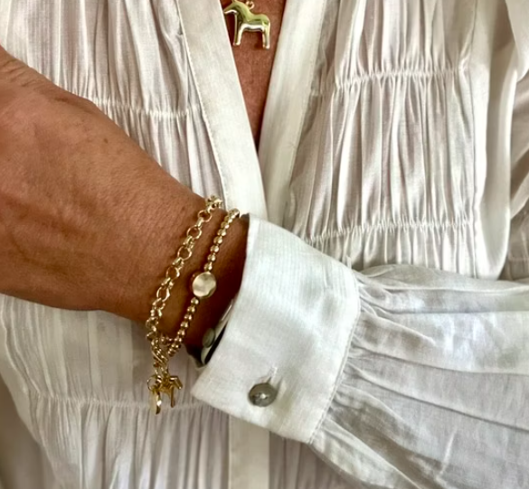 Armband dalahäst guld - 2