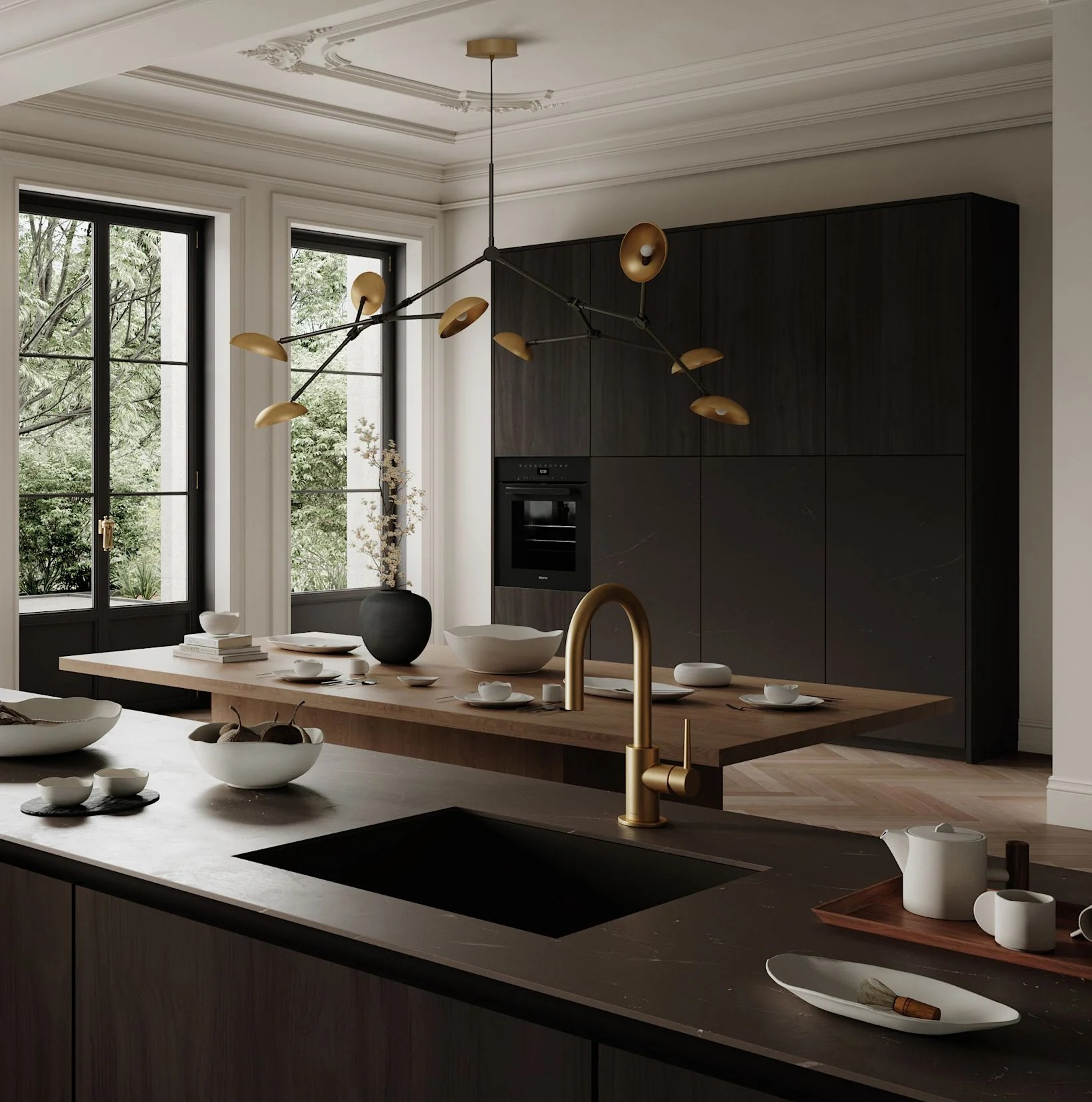 Taklampa Drop Chandelier Brass big - 4