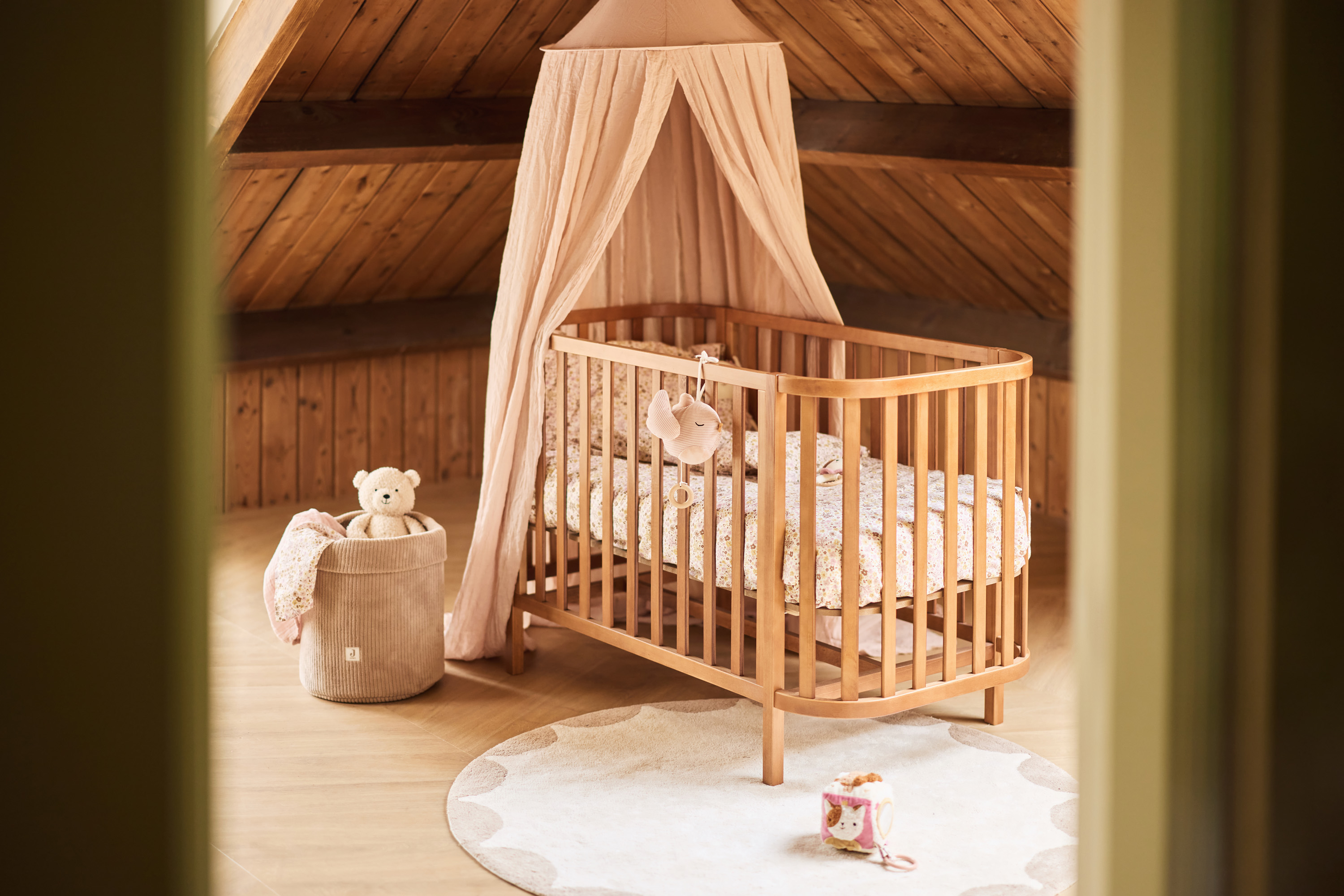 Jollein Sänghimmel 245cm Cosy Check Sand - 7