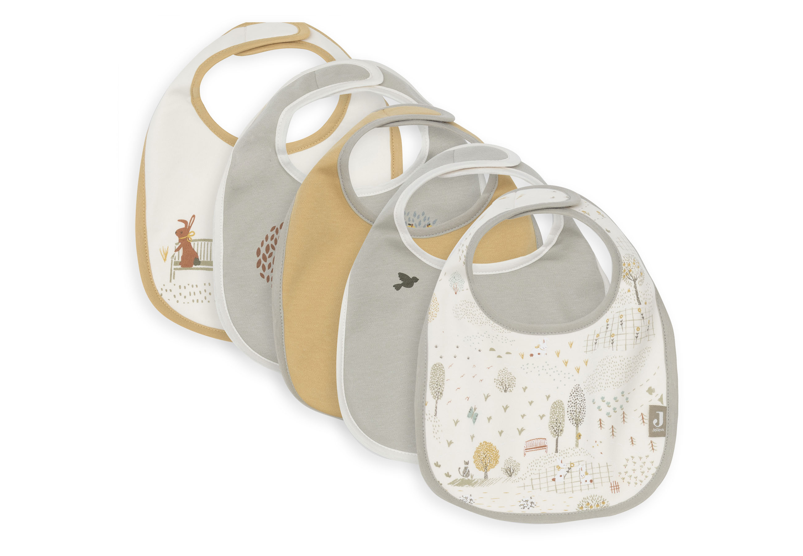 Jollein Bandana Bib Vattentät Tiny Park 5 Pack