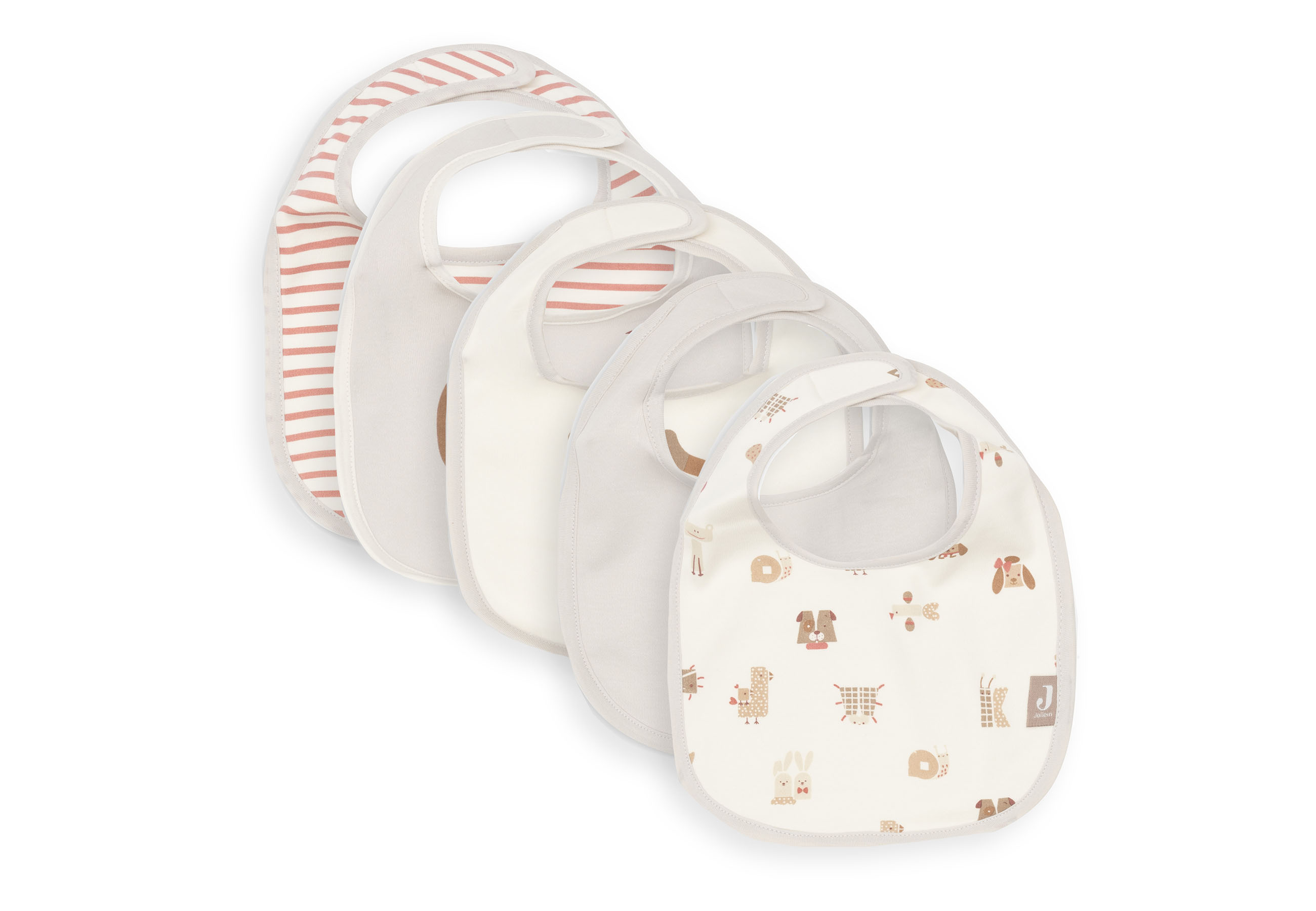 Jollein Bandana Bib Vattentät Animal Friends 5 Pack