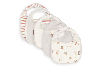 Jollein Bandana Bib Vattentät Animal Friends 5 Pack