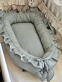 Babynest Alvin 255 grön bomull 