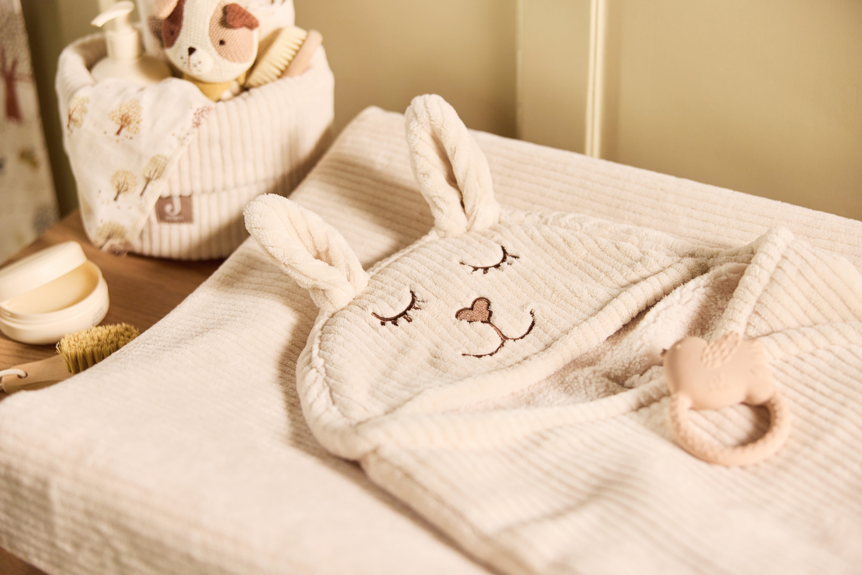 Jollein Omlottåkpåse Bunny Cloudy Rib Oatmeal - 6
