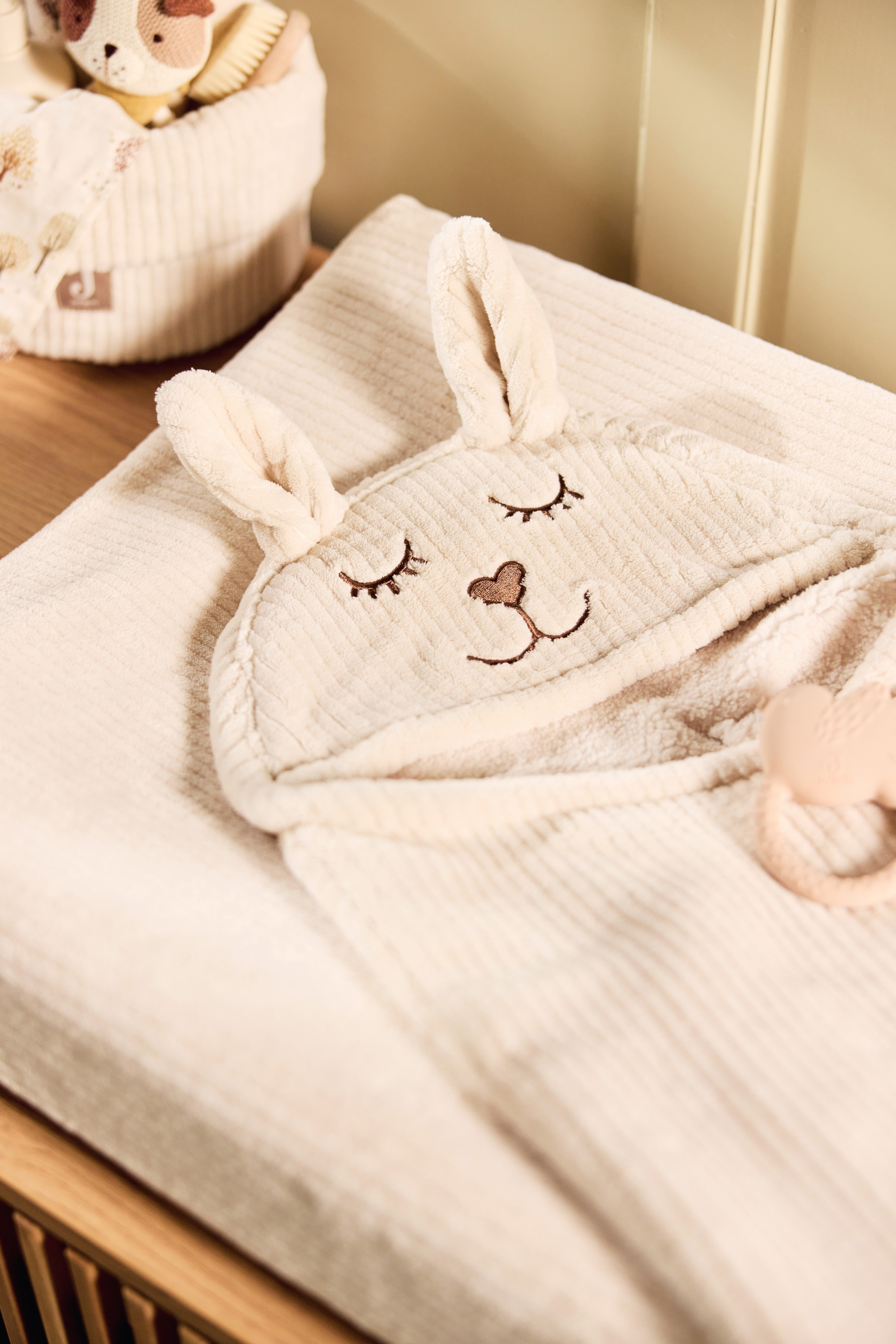 Jollein Omlottåkpåse Bunny Cloudy Rib Oatmeal - 7