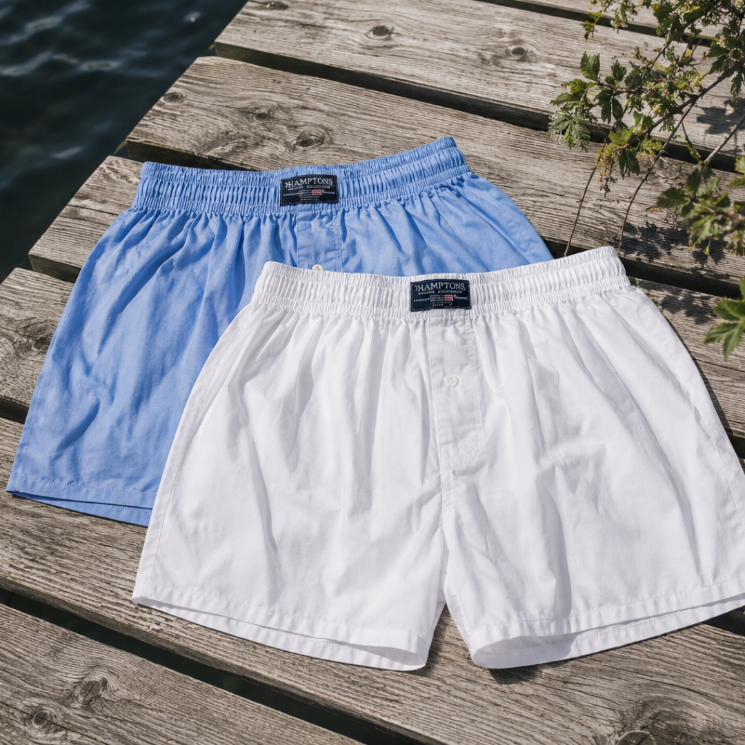 2-pack Boxer Shorts - Light Blue/White - 2