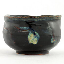 Isak Isaksson (2000s) Unique Chawan Bowl with Black Glaze 11 cm #22
