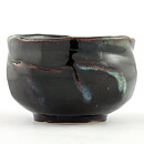 Isak Isaksson (2000s) Unique Chawan Bowl with Black Glaze 11 cm #22