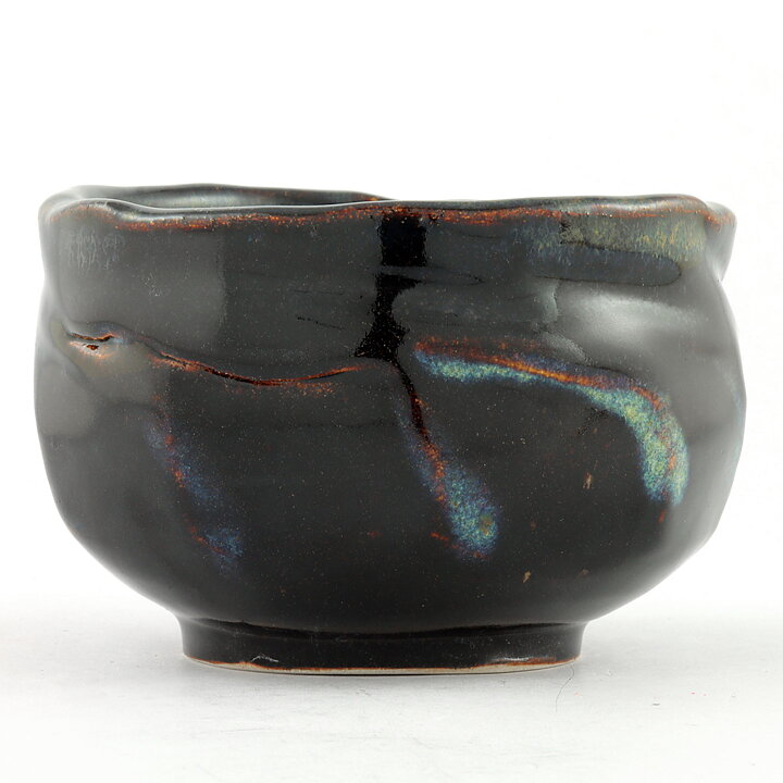 Isak Isaksson (2000s) Unique Chawan Bowl with Black Glaze 11 cm #22