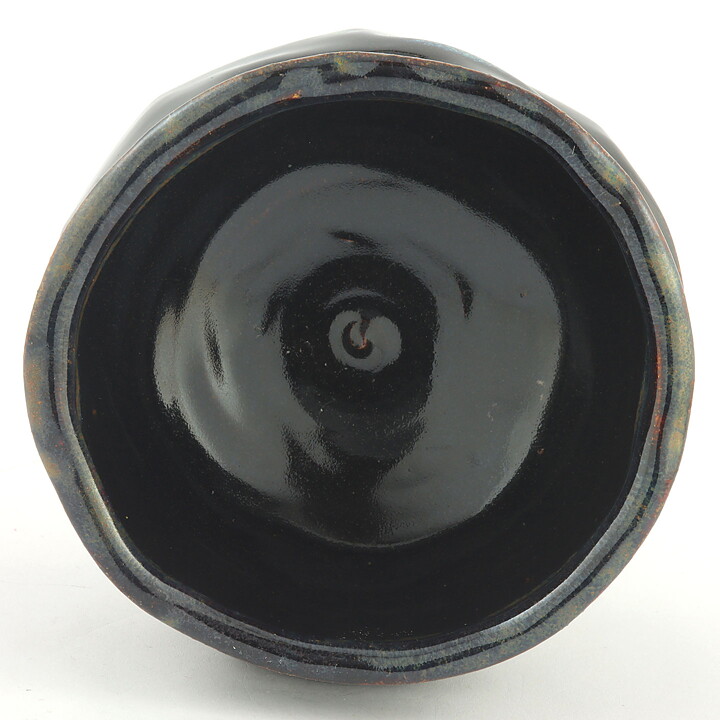 Isak Isaksson (2000s) Unique Chawan Bowl with Black Glaze 11 cm #22