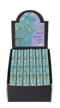 Blyertspennor, Van Gogh, Mandelblommor, Bordsdisplay med 50 st., TEMA-produkt