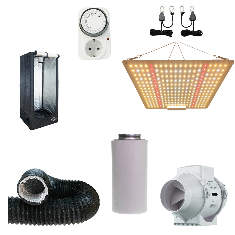 Tältpaket 60x60x160cm - LED 150w