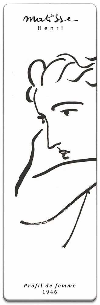 Bogmærke i pap, Matisse, Profile de Femme, TEMA-produkt