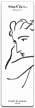 Bokmärke i papp, Matisse, Profile de Femme, TEMA-produkt