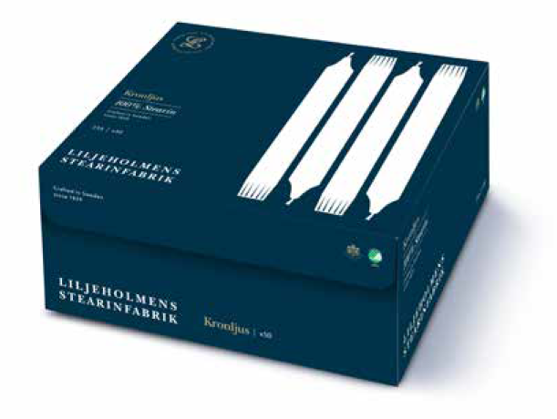 Kronljus 50er-Pack Weiß I 100% Stearin I Ø 23 x H 200 mm